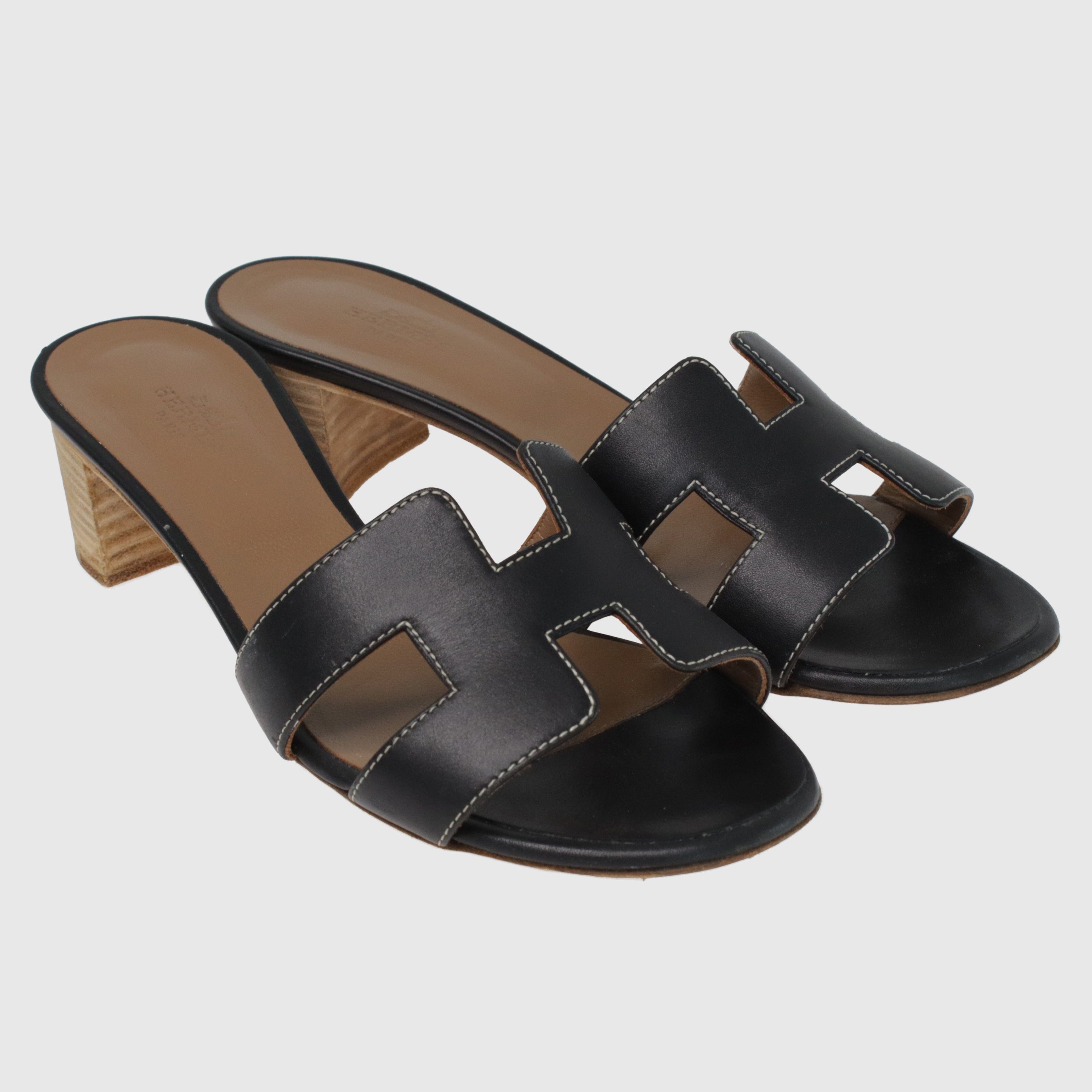 Black/Brown Bicolor Oasis Sandals