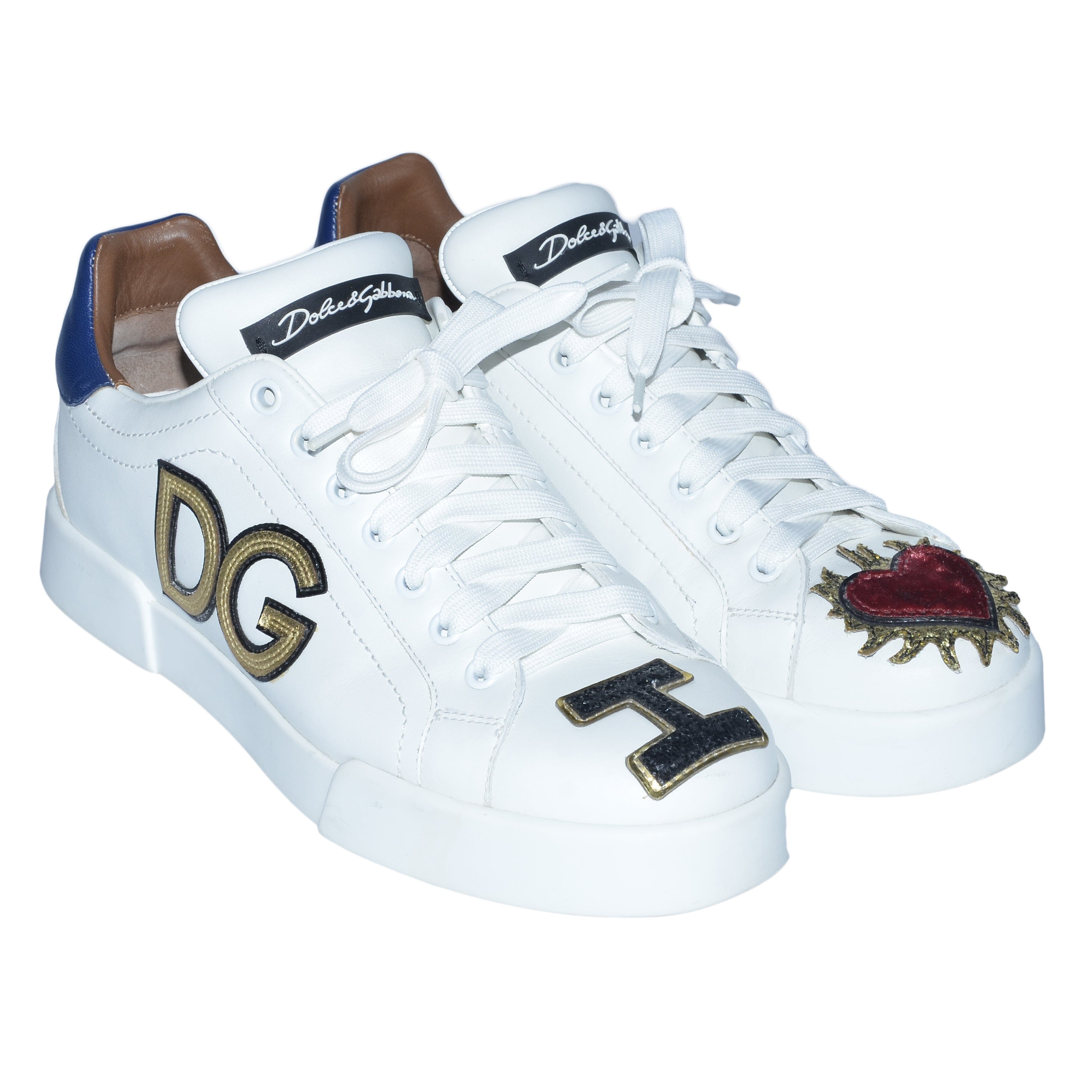 White/Multicolor DG-I-Heart Portofino Sneakers