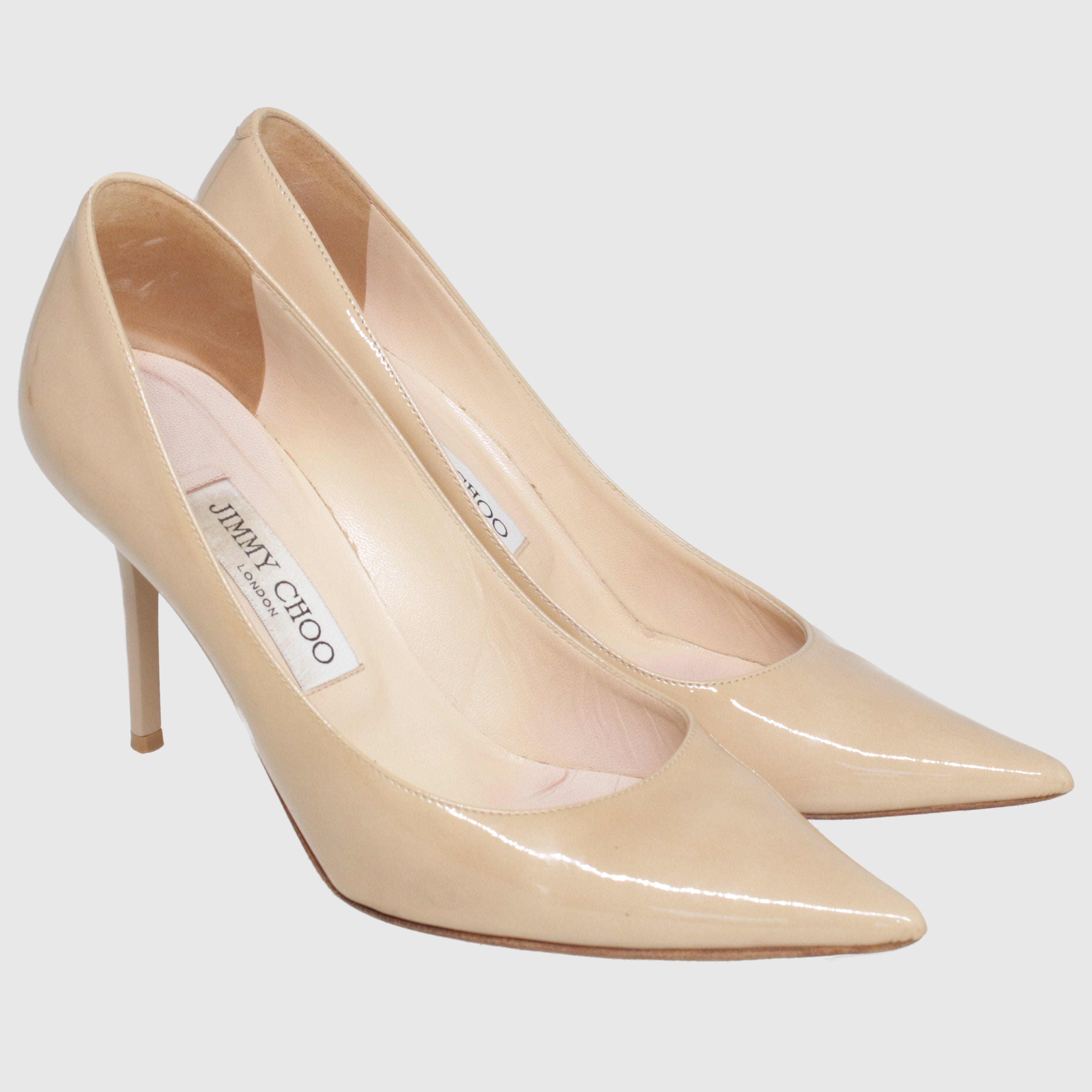 Beige Classic Pointed Toe Pumps