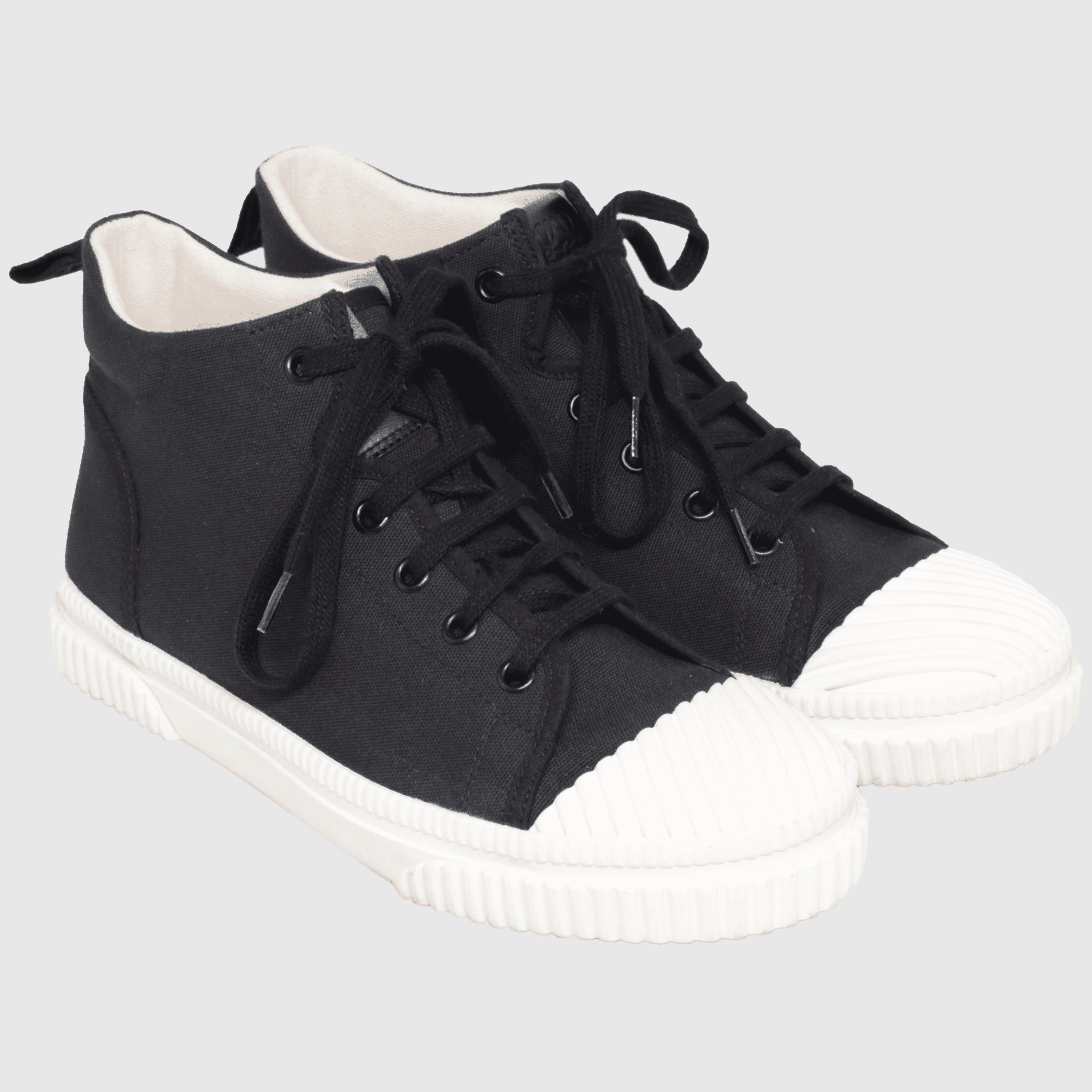 Black/White Mid Rise Lace up Sneakers Shoes Loewe 