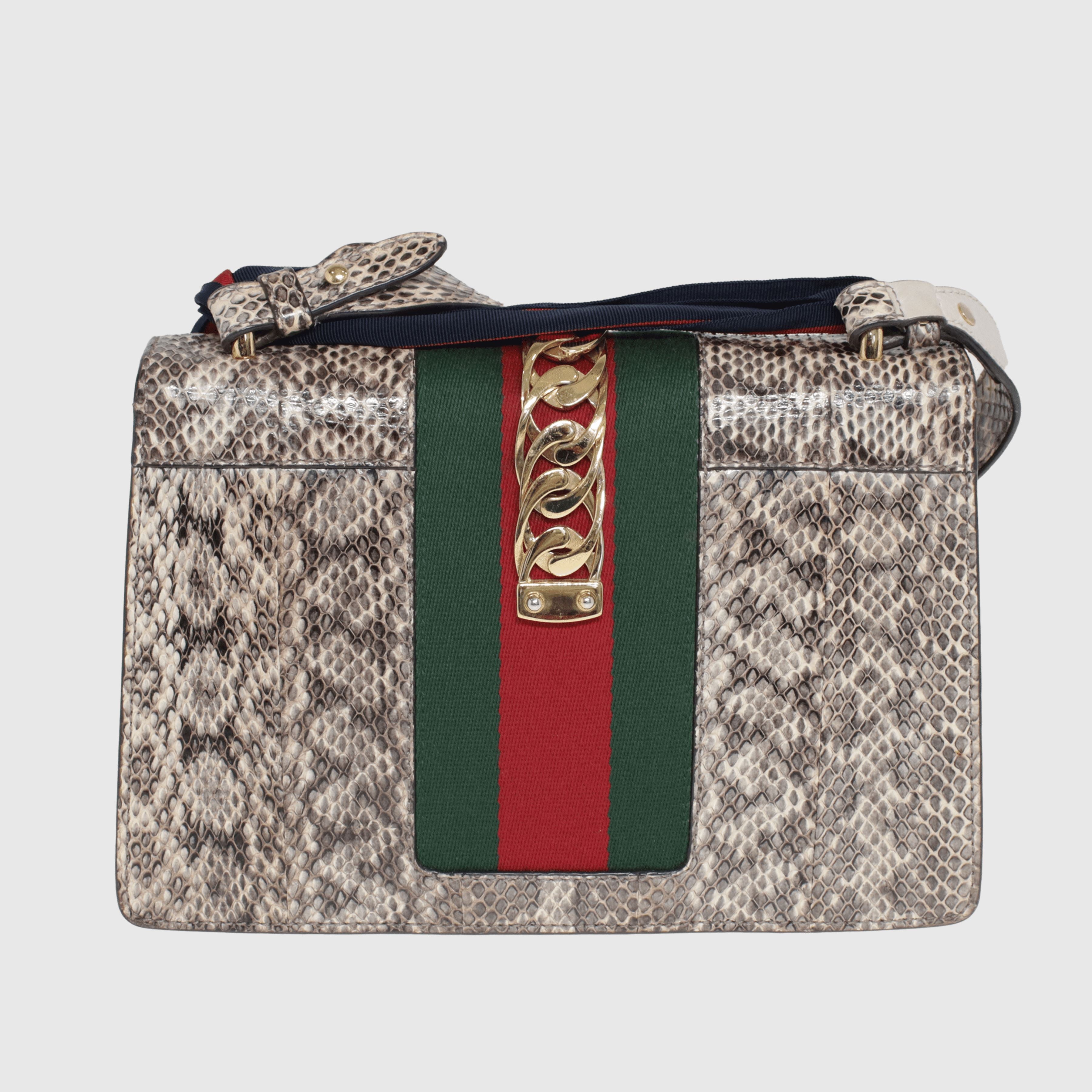 Multicolor Snakeskin Small Sylvie Shoulder Bag Bag Gucci 