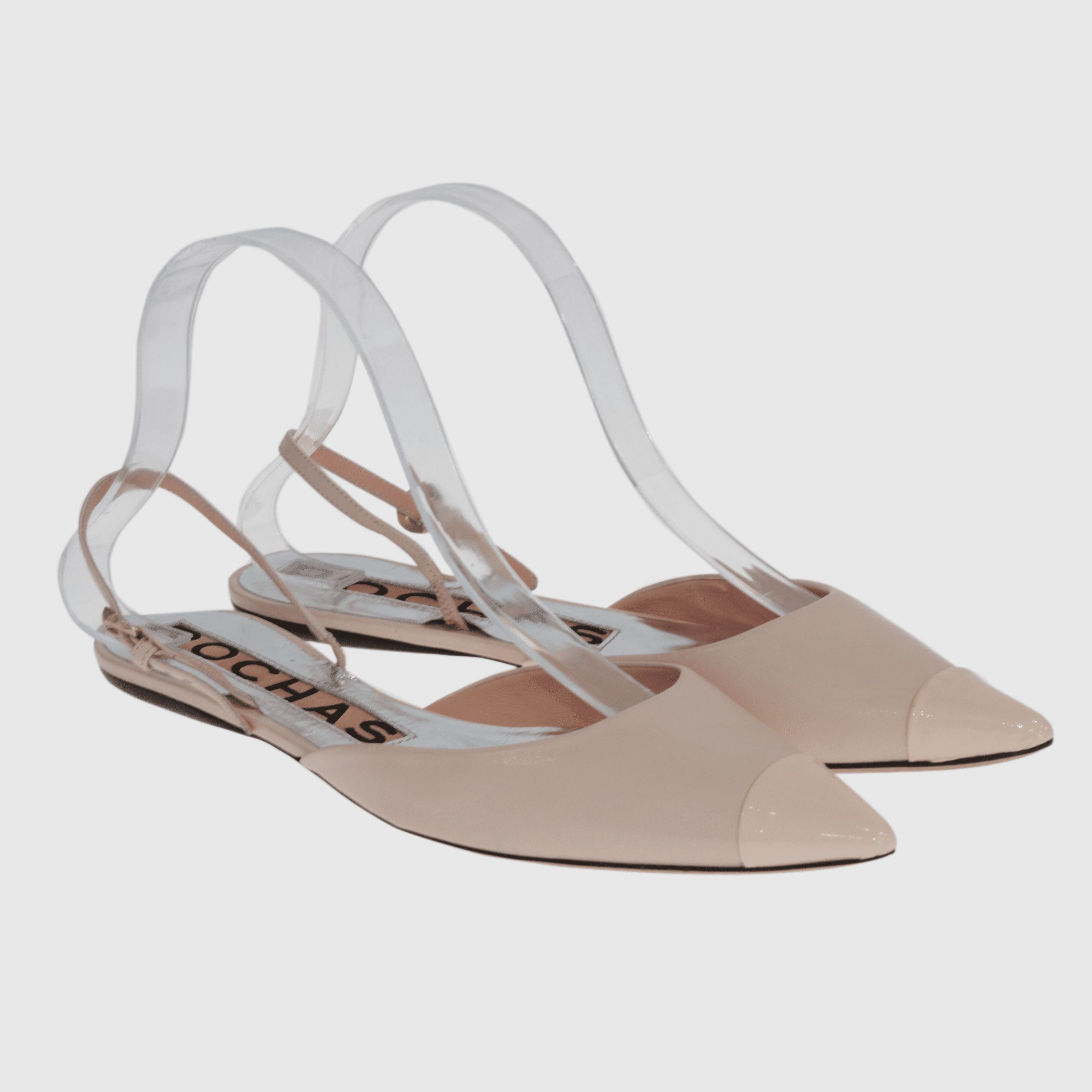 Pale pink 2025 slingback shoes