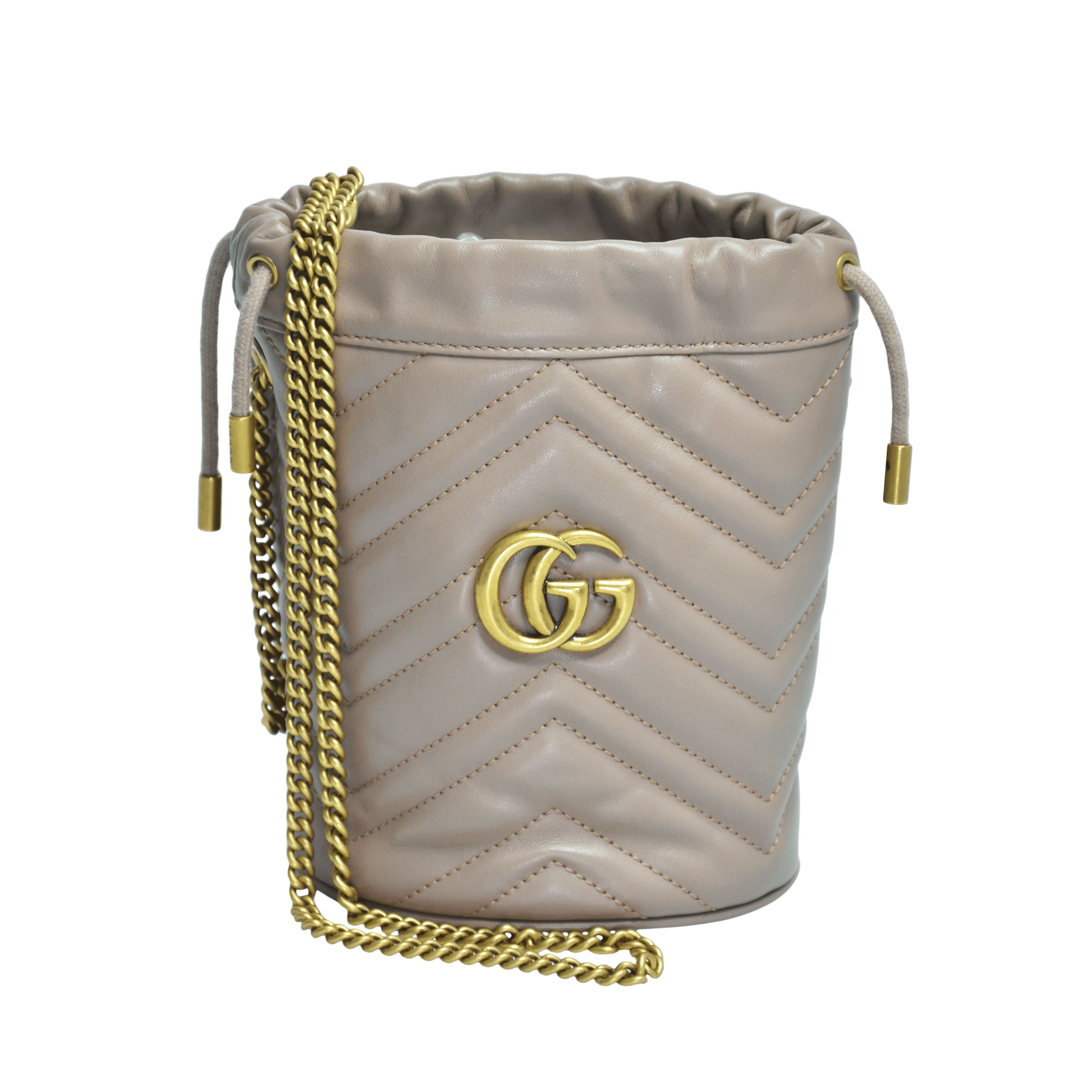 Beige GG Marmont Bucket Bag Bag Gucci 
